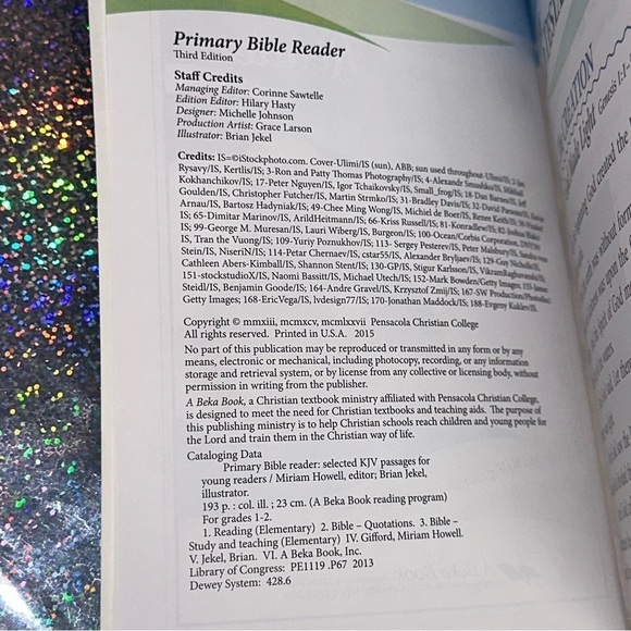 ABEKA Homeschool PRIMARY BIBLE READER (3rd Edition) 1st GRADE NKJ Passages - Picture 4 of 8